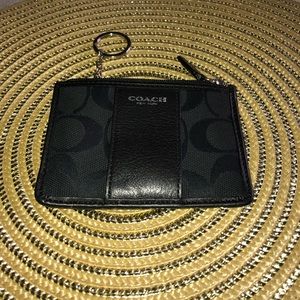Coach Signature Card Wallet with Keychain
